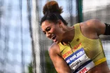 Joyce Oguama throwing the discus