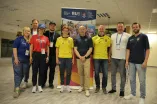 Vetreter vom Hochschulsport Bochum, dem adh und der ukrinischen Delegation posieren zusammen.