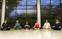 Sportprogramm Yoga Gruppe Entspannung