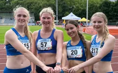 4x100m Staffel der Frauen (v.l.): Stina Goldau, Emily Büthe, Biany Bekker und Nadine Lange