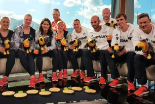 Gold ZDF Studio Olympia Rudern 2016