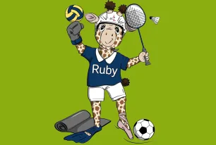 Ruby Breitensport grüner Hintergrund