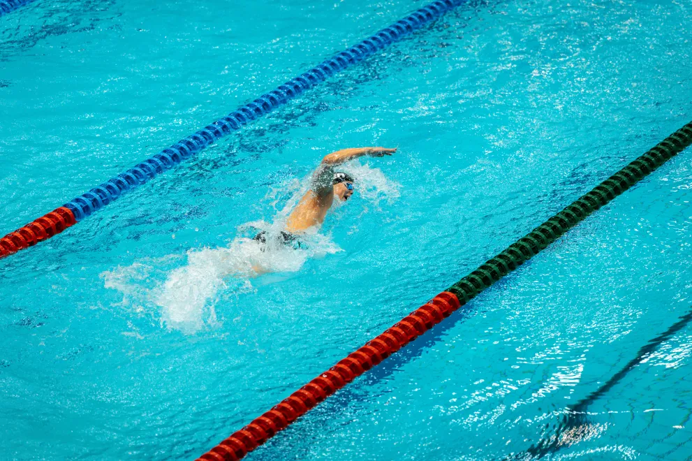 Simon Reinke beim 800m Freistil schwimmen
